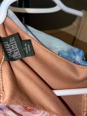 wild fable Peach and Blue Tie-Dye Women’s Dress
